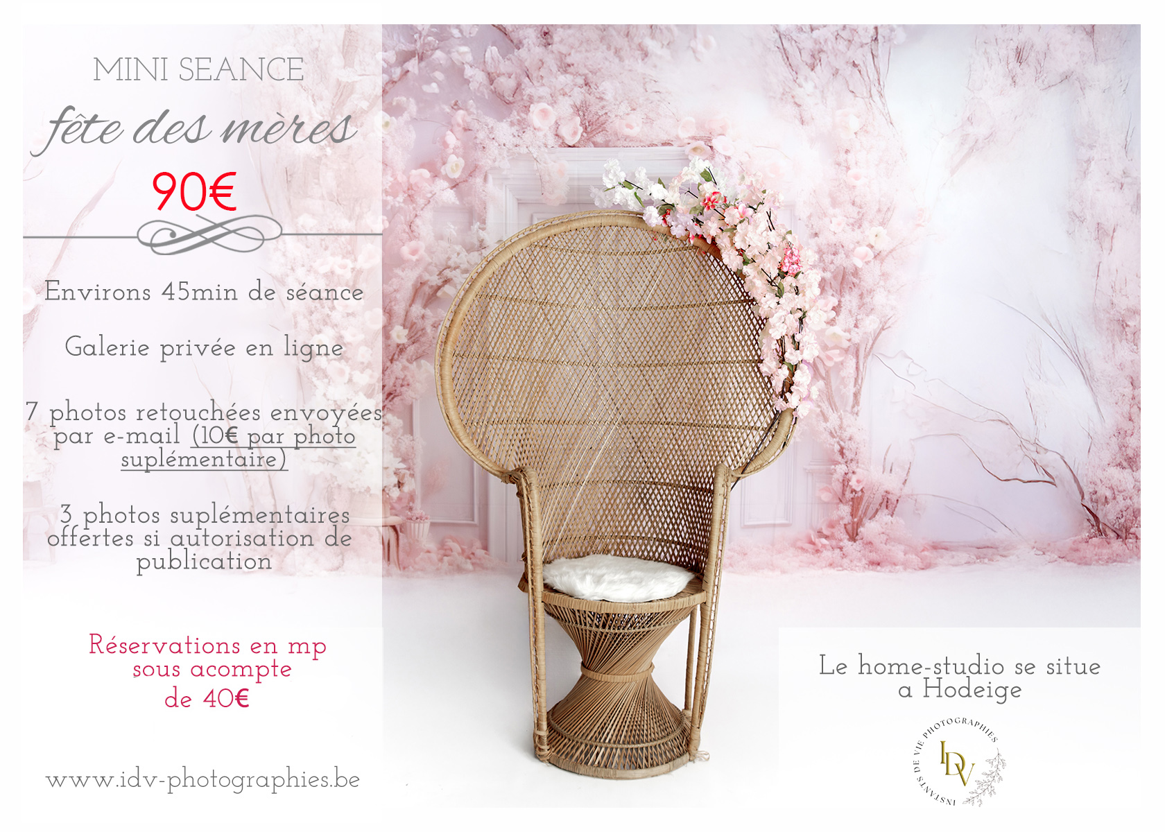 Réservez votre mini séance fête des mères